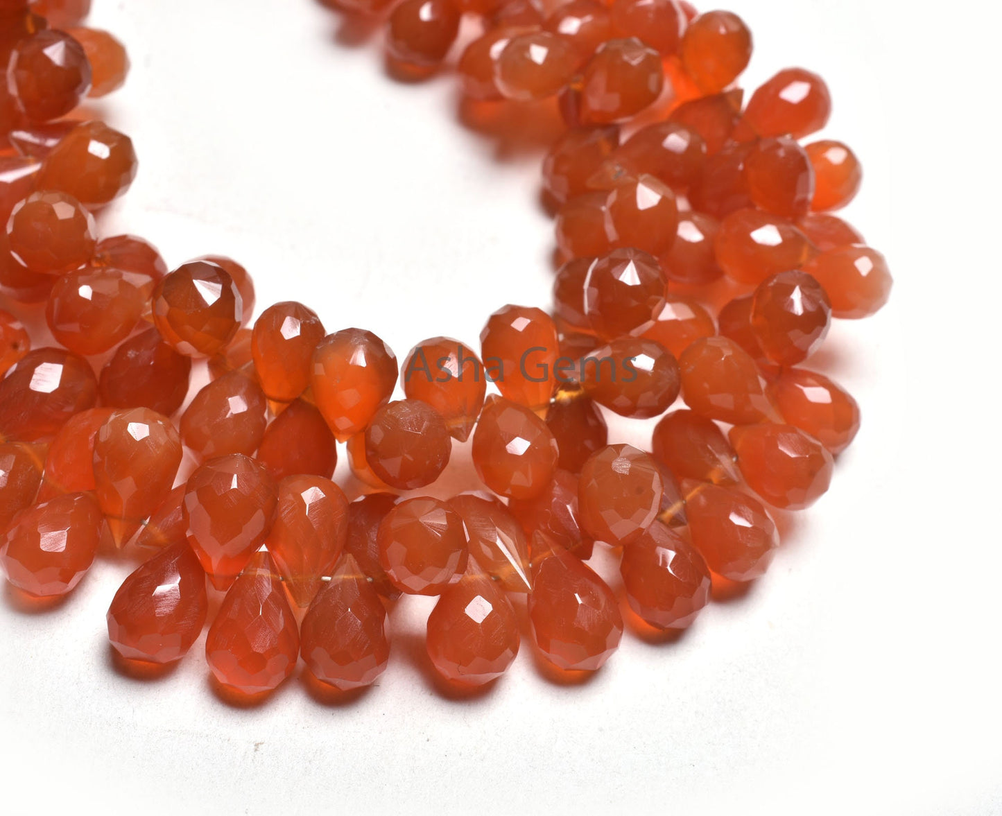 AAA Quality carnelian Faceted Drops Shape Beads,6-10 mm Red Orange Carnelian Teardrop Side Drill Gemstone Beads, Carnelian bead Jewelry SALE