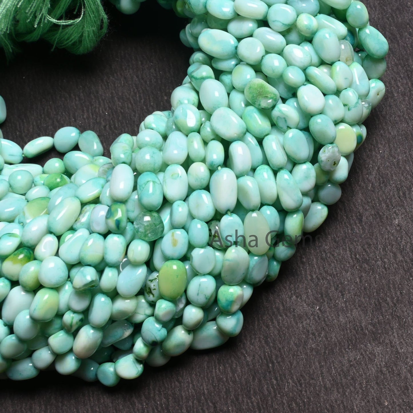 Beautiful Green Opal smooth Nugget Tiny gemstone Beads,5-8mm Mint Green Opal Plain Handmade Uneven Tumble Beads, Fine Opal Bead Jewelry SALE