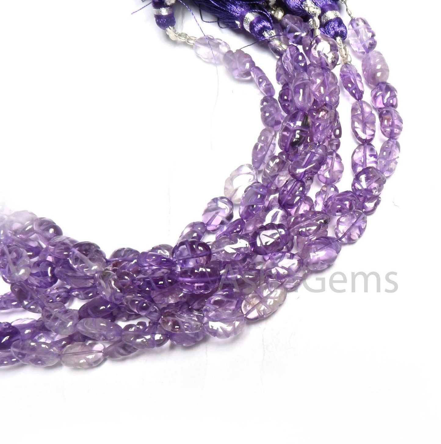 Natural Amethyst Smooth Oval Shape Carving Handmade Beads, Fine Shaded Purple Blue Amethyst Carved Oval Gemstone Amethyst Bead Jewelry SALE