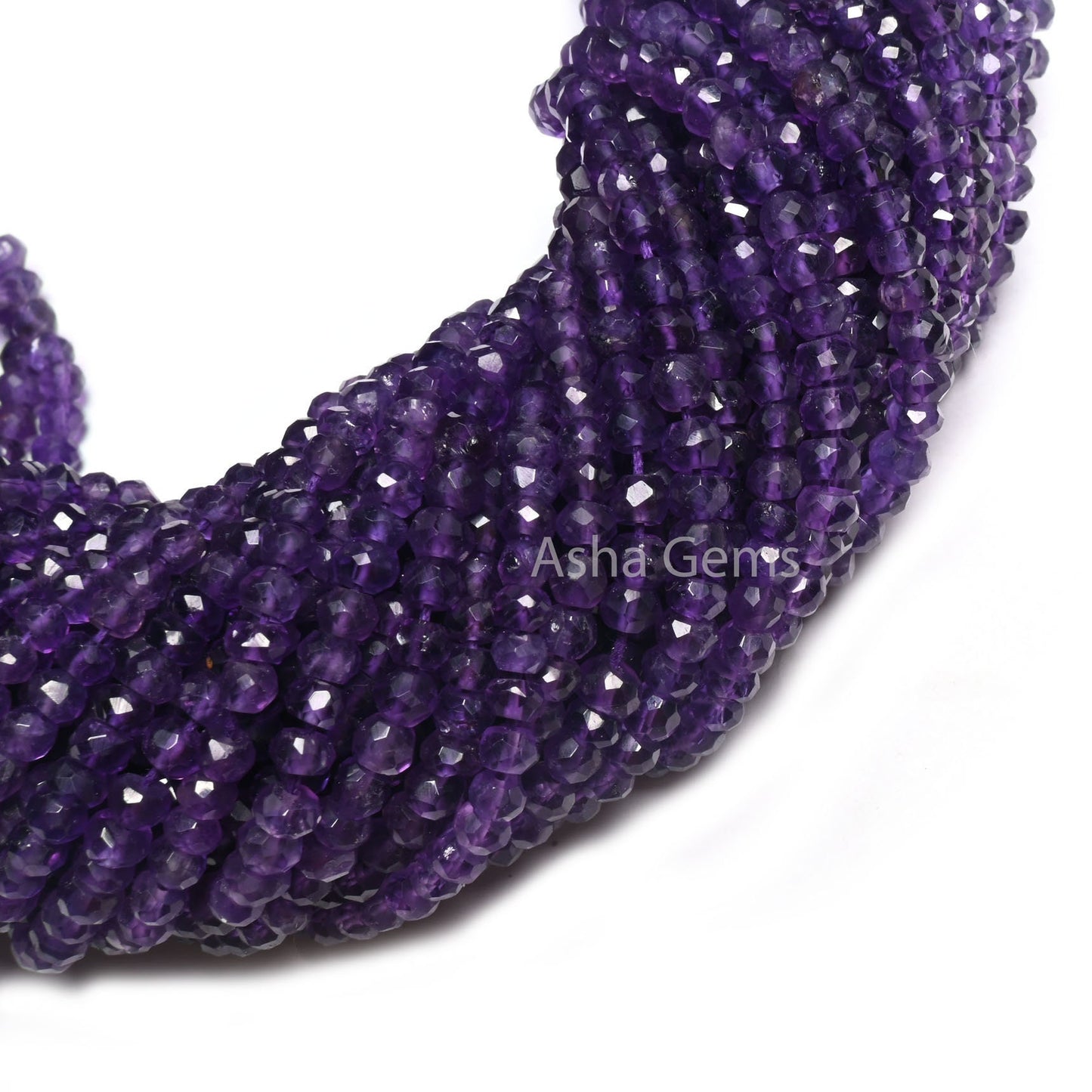 Beautiful African Amethyst Faceted Rondelle Beads,13"Strand AAA Purple Amethyst Indian Cut Gemstone Beads Natural Amethyst Bead Jewelry SALE
