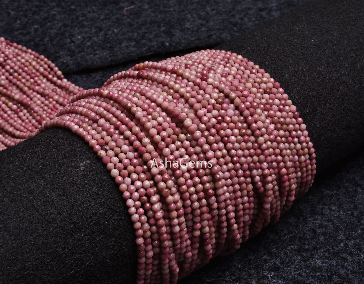 Beautiful Pink Rhodonite Micro Faceted Rondelle Gemstone Beads,3 mm Natural Rhodonite Beads, Rare Rhodonite Machine Cut Center Drill Beads