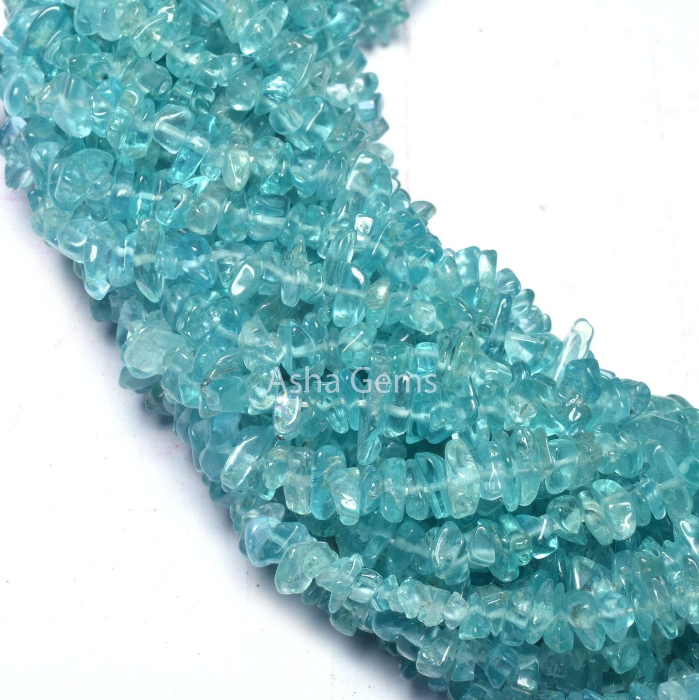 AAA Quality Apatite smooth Uncut Chip Beads Gemstone, 34"strand natural sky Blue Apatite raw Rough Beads, blue Apatite Beads Jewelry SALE