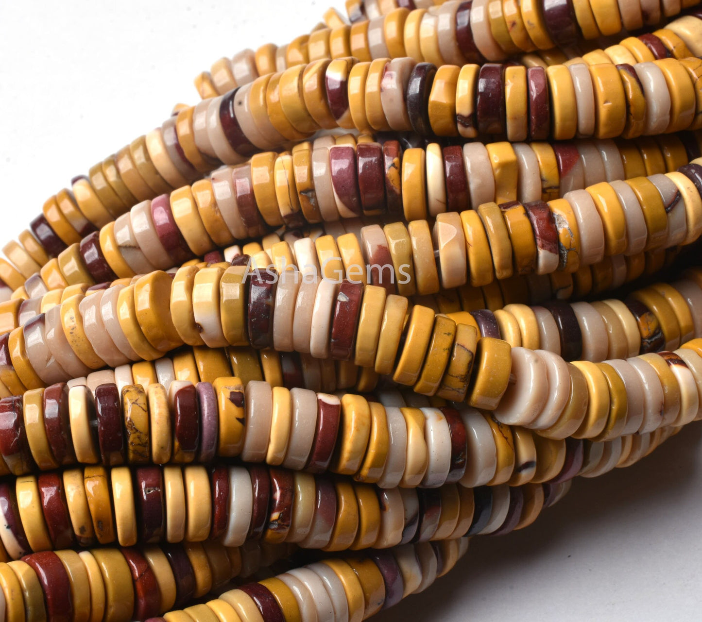 SALE Stunning Mookaite Jasper Smooth Heishi Tyre Beads ,Mookaite Gemstone Beads, Mookaite Jasper shaded Tyre Beads,8 mm,Jewelry Makings SALE
