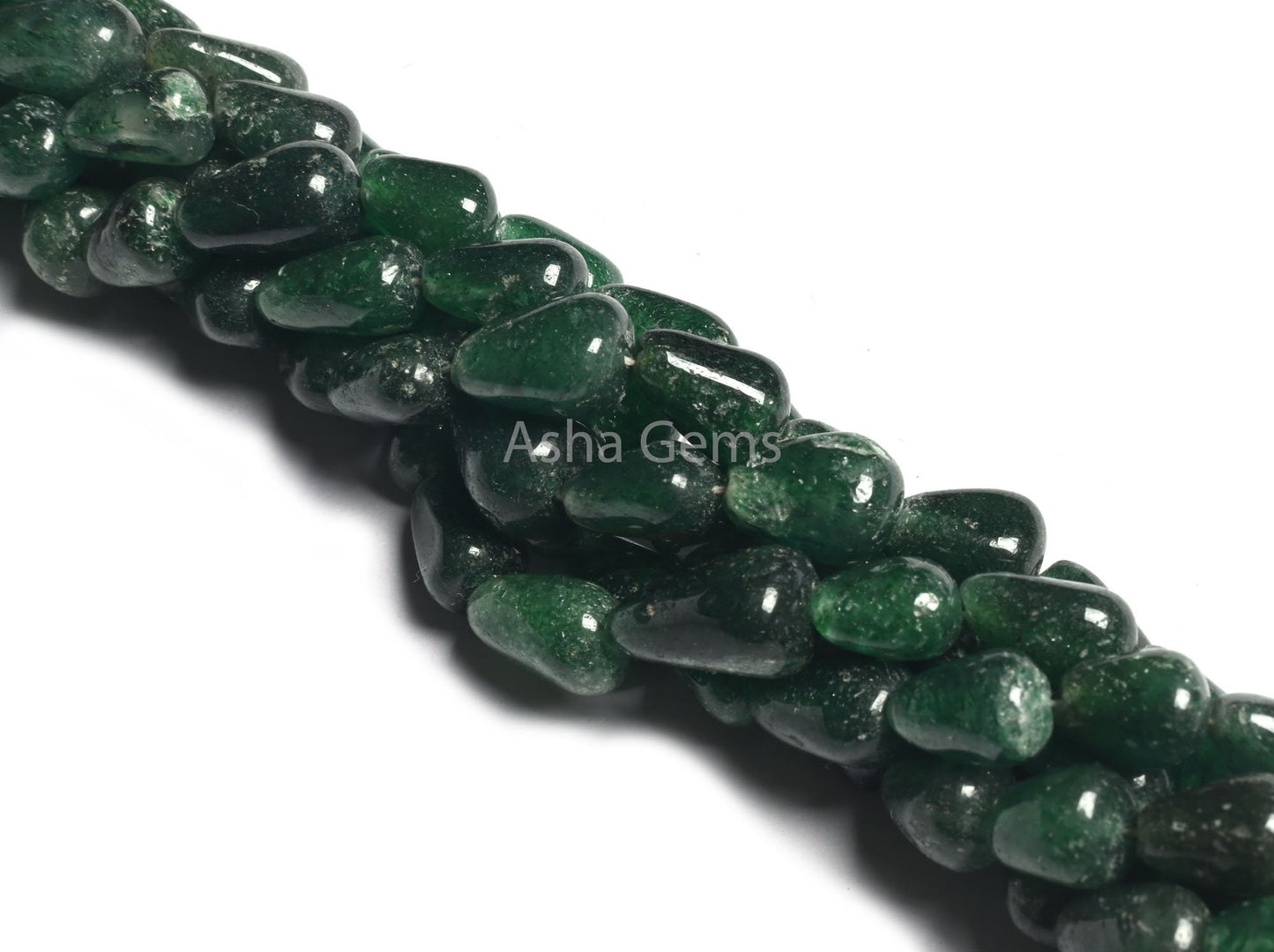 13" Strand Green Mica Margaj Smooth Drop Shape Straight Drill Beads, Natural Mica Plain Handmade Teardrop Gemstone Beads Jewelry Craft SALE