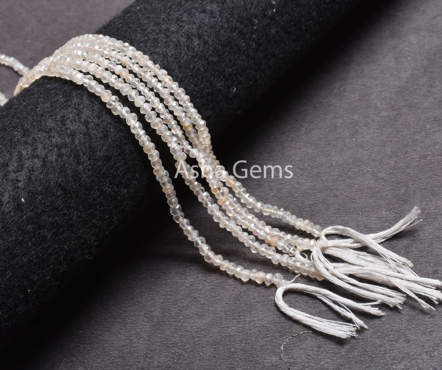 Rainbow Moonstone Silver coated Faceted Beads, White Rainbow Coated Indian Machine Cut Rondelle Gemstone Beads Jewelry Makings Crafts SALE