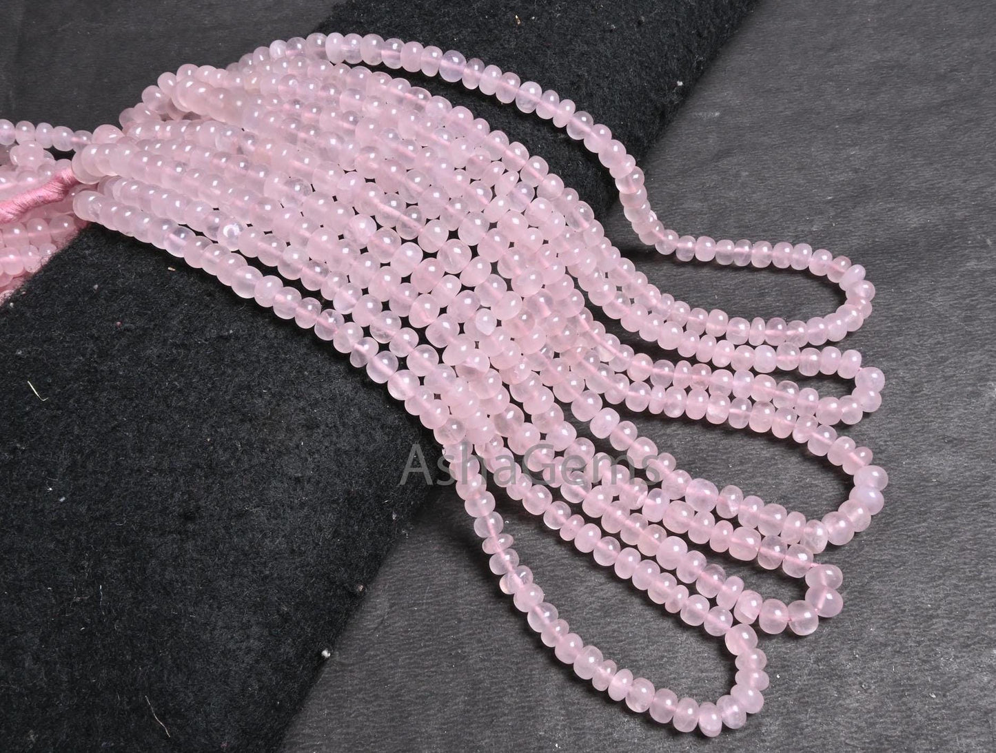 Natural Pink Rose Quartz Smooth Rondelle Shape Gemstone Beads,8/16" Rose Quartz Plain handmade Pink Quartz Beads Necklace Jewelry Craft SALE