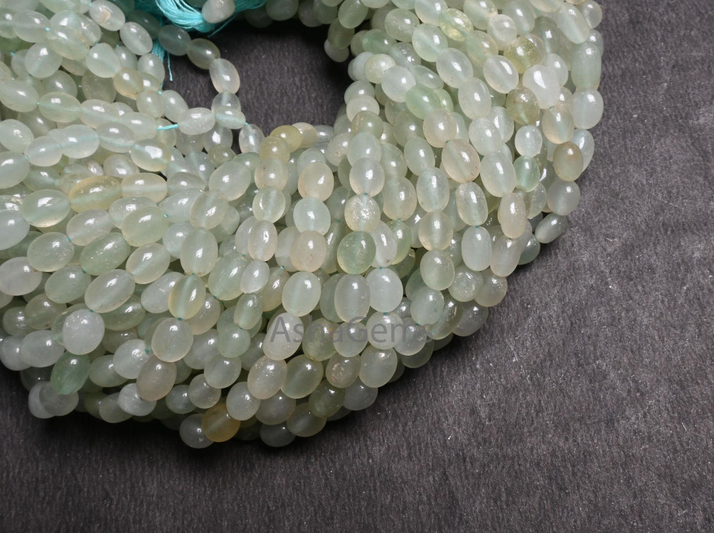 Natural Aventurine Smooth Puff Oval Fancy Shape Handmade Gemstone beads,12" Light Grape Green aventurine Plain Oval beads Jewelry Craft SALE