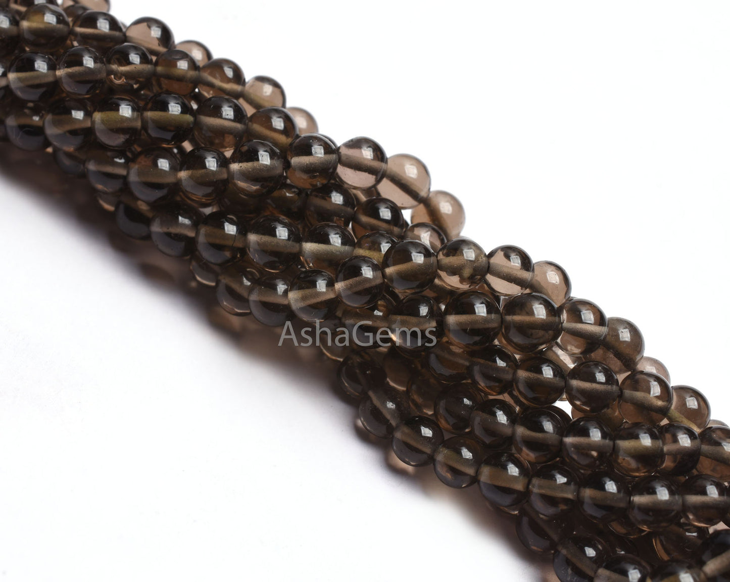 4 mm Natural Smoky Quartz Round Shape Gemstone Beads,13" Strand Fine Smoky Smooth Round Ball Beads, Smoky Beads Jewelry makings Crafts SALE