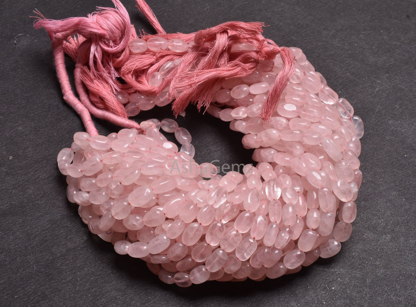Pink Rose Quartz Smooth Oval Shape Beads,12" Strand Natural rose Quartz Handmade Uneven Oval Nugget Gemstone Loose Beads Jewelry Crafts SALE