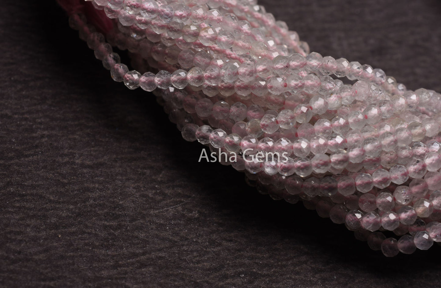 2.25 mm Natural Morganite Faceted Rondelle Beads, AAA Pink Aquamarine Beads Machine Cut Real Morganite Micro Cut Gemstone Bead Jewelry Craft
