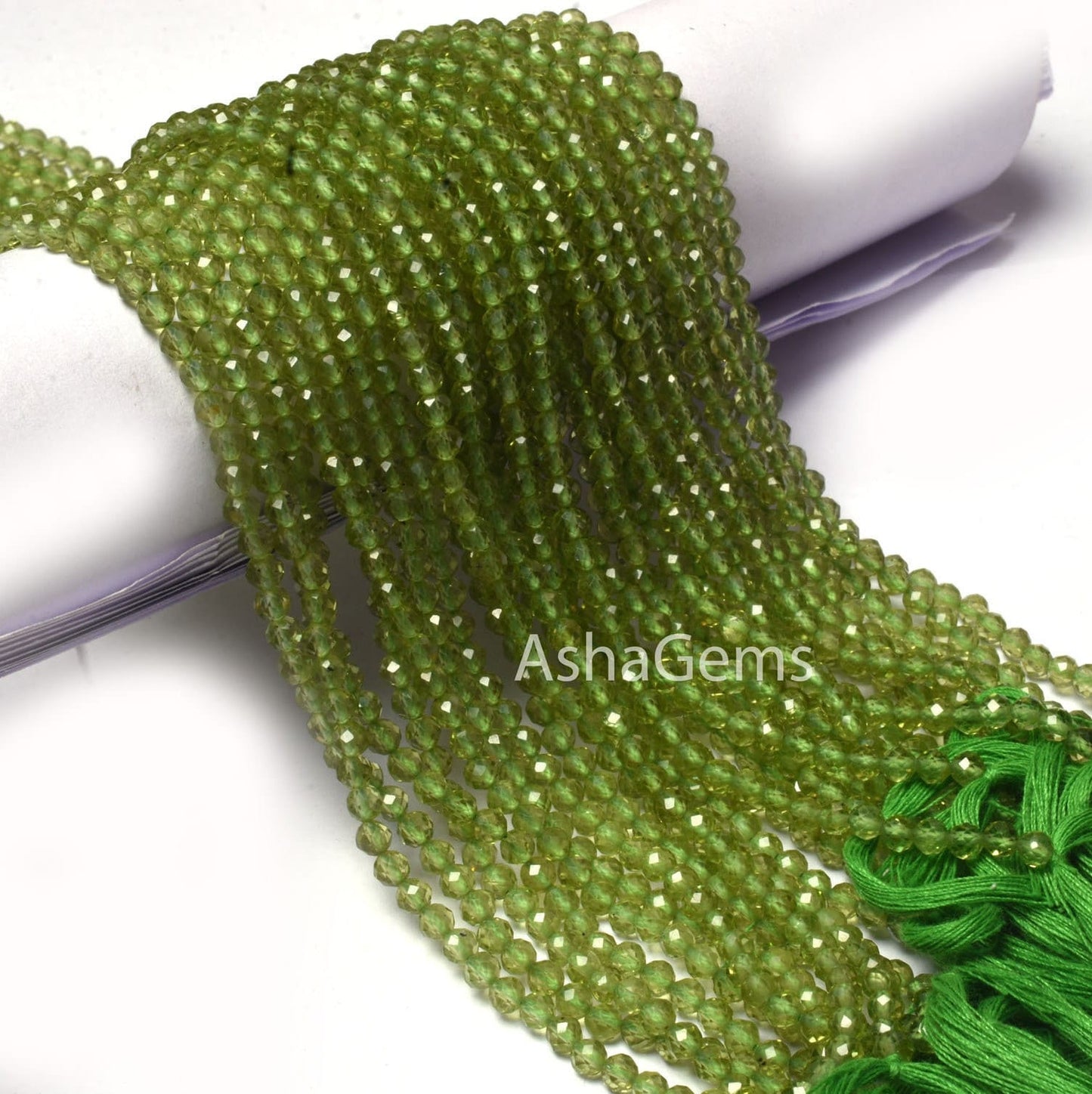 Beautiful Green Peridot Faceted Round Beads,3.5 mm Natural Peridot Round Ball Gemstone Beads, Peridot beads Micro Faceted machine Cut Beads