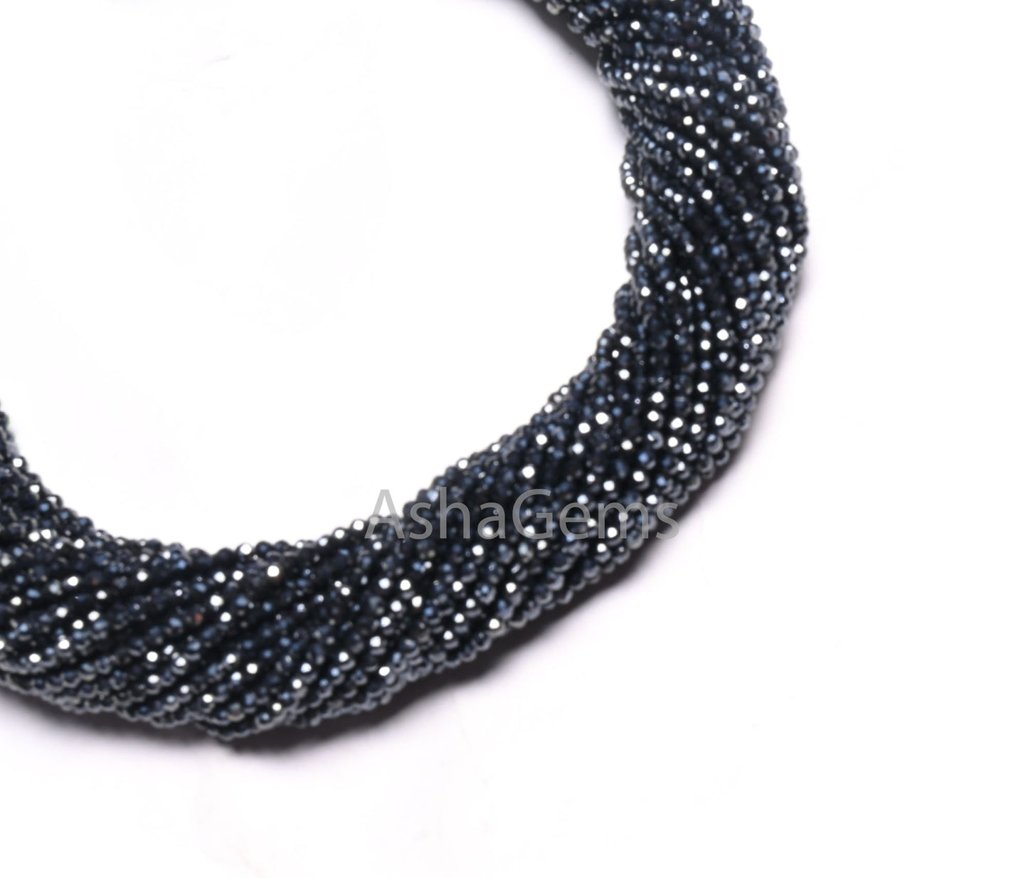 2.2 mm Black Spinel Silver Coated Micro Cut Rondelle Gemstone Tiny Beads,13"Coated Spinel Faceted Machine Cut Spinal Bead Jewelry Craft SALE