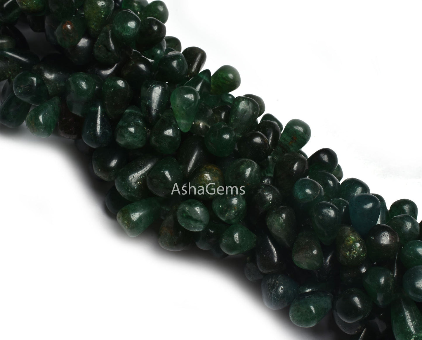Natural Green Mica Margaj Smooth Drops Shape Beads,8" Strand Beautiful Mica Plain Handmade Teardrop Gemstone Beads, Green Mica Beads Jewelry
