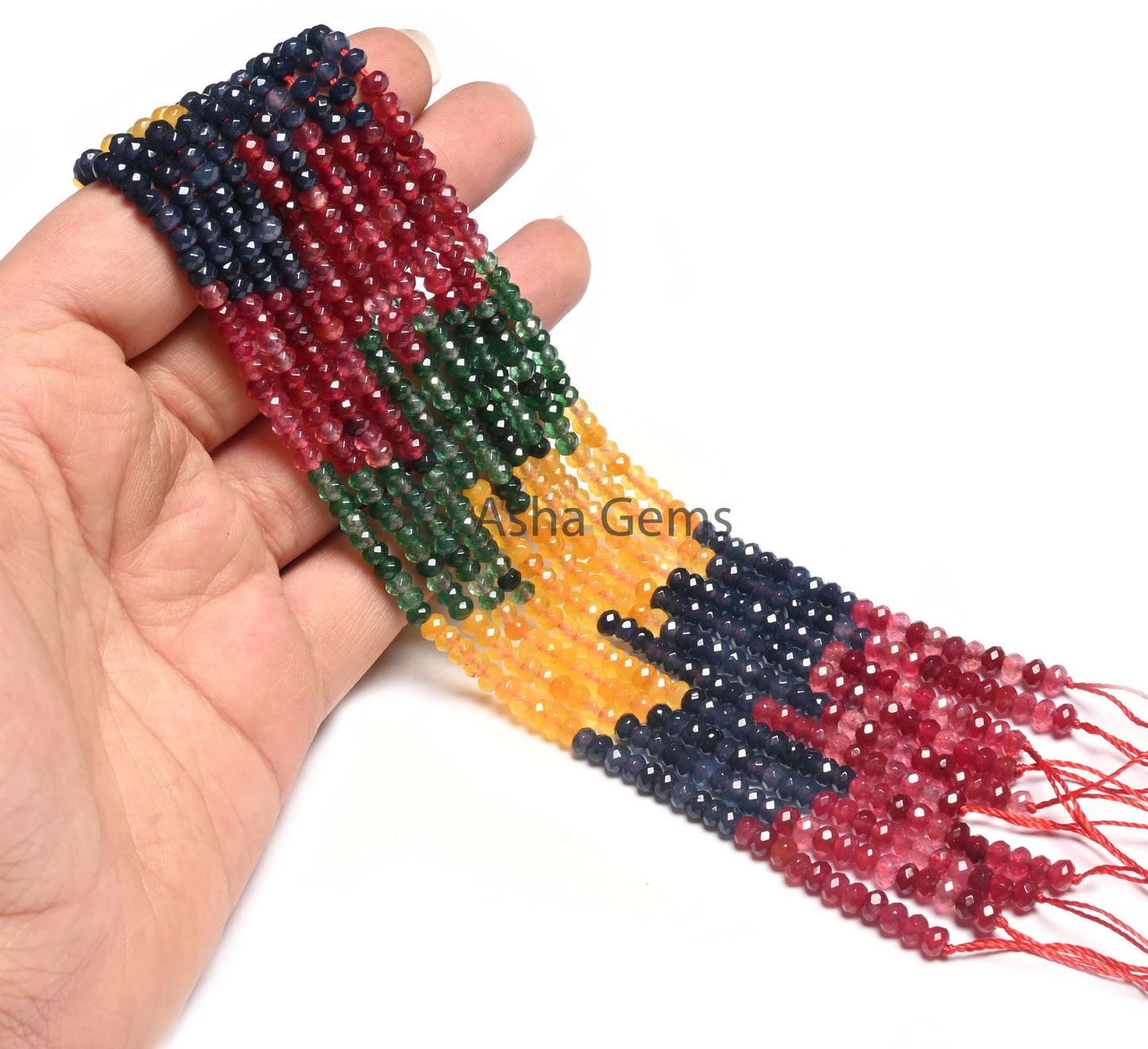 Beautiful Multi Color Jade Quartz faceted Rondelle Beads,4.5mm Fine Shaded Jade machine cut Gemstone Bead,14"Strnd Jewelry Making Craft SALE