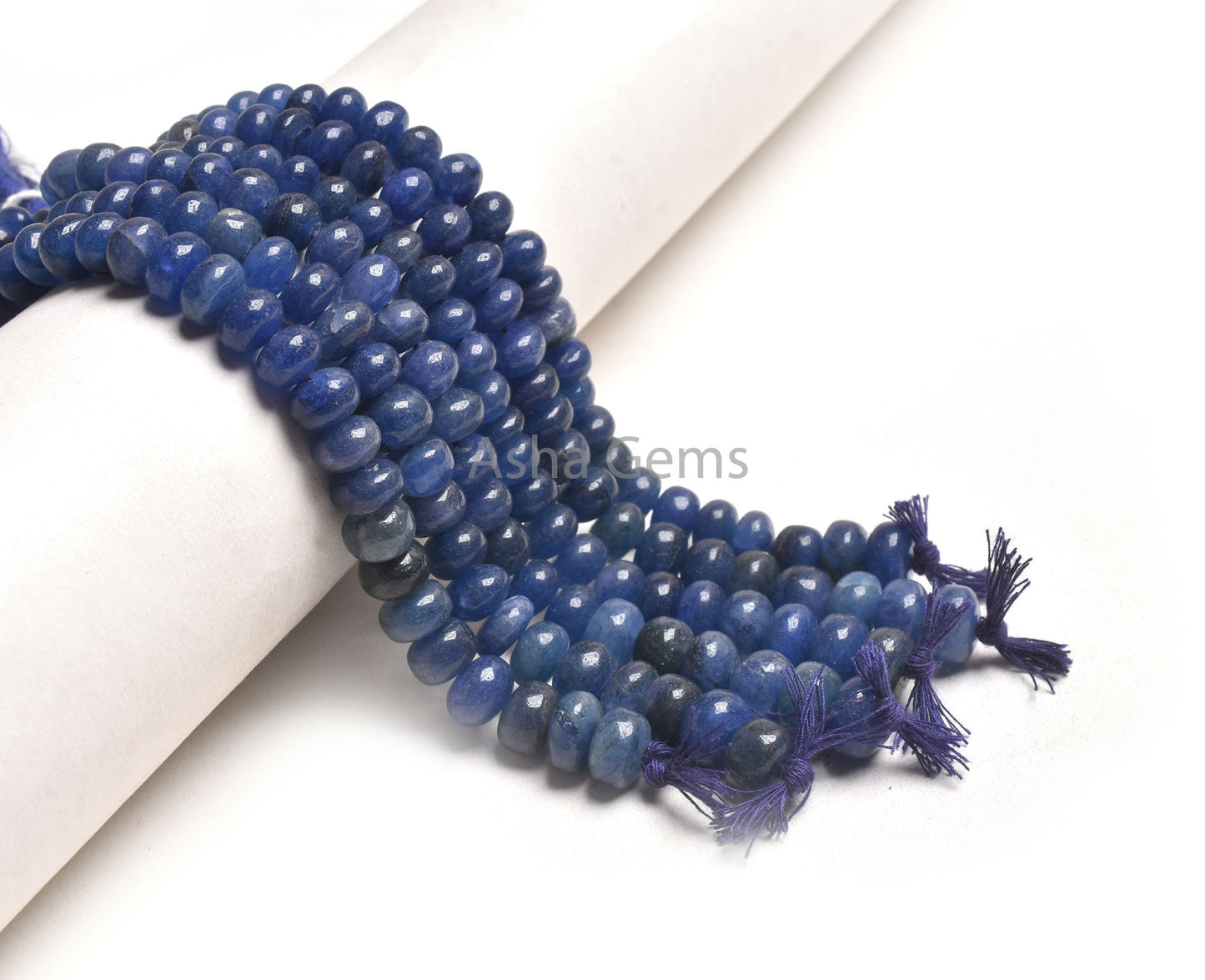 Fine Blue Tanzanite Smooth Gemstone Loose Beads, Tanzanite Plain Handmade Rondelle Shape Beads TZ, Tanzanite Beads For Jewelry Making Craft