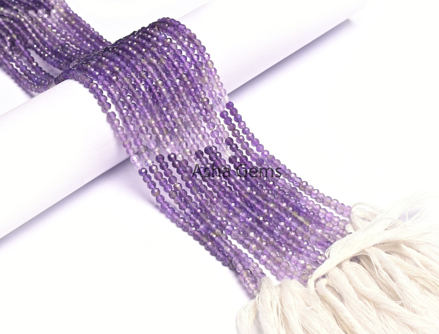 Fine Shaded Purple Amethyst Faceted Micro Cut Rondelle Beads,3 mm Natural Amethyst Machine Cut Gemstone Beads,13"Amethyst Bead Jewelry Craft