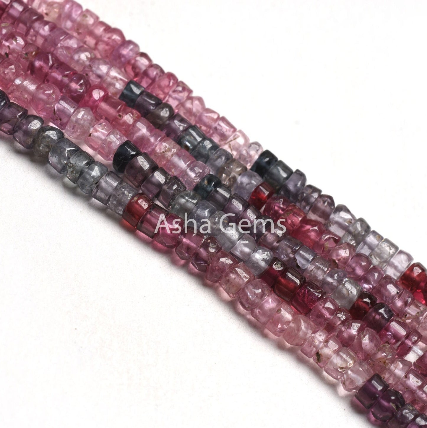 Natural Multi Spinel Smooth Tyre Shape Gemstone Beads,14" Strand Real Spinel Beads, Multi Color Spinel Handmade Tyre Bead Jewelry Craft SALE