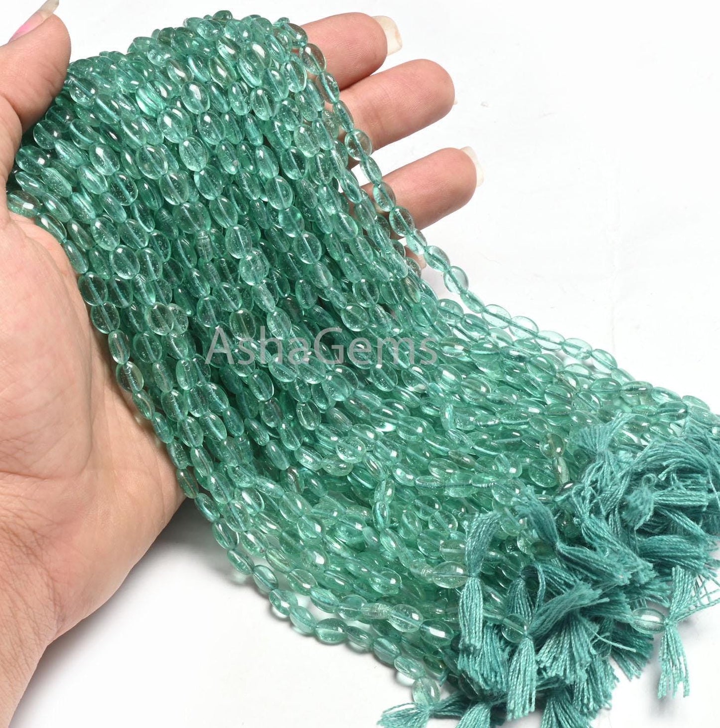 Beautiful Sea Green Quartz Hydro Smooth Oval Handmade Beads,5.5-7mm Aqua Green Color Hydro Plain Handmade Oval Shape Bead Jewelry Craft SALE