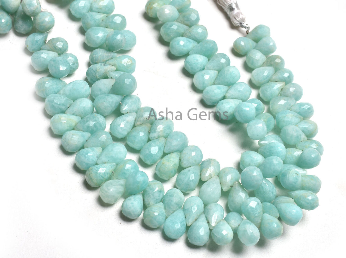 Natural Amazonite Faceted Drops Shape Beads,7-10 mm AAA Peruvian Amazonite Teardrop Briolette Gemstone Beads, Amazonite Bead Jewelry Crafts