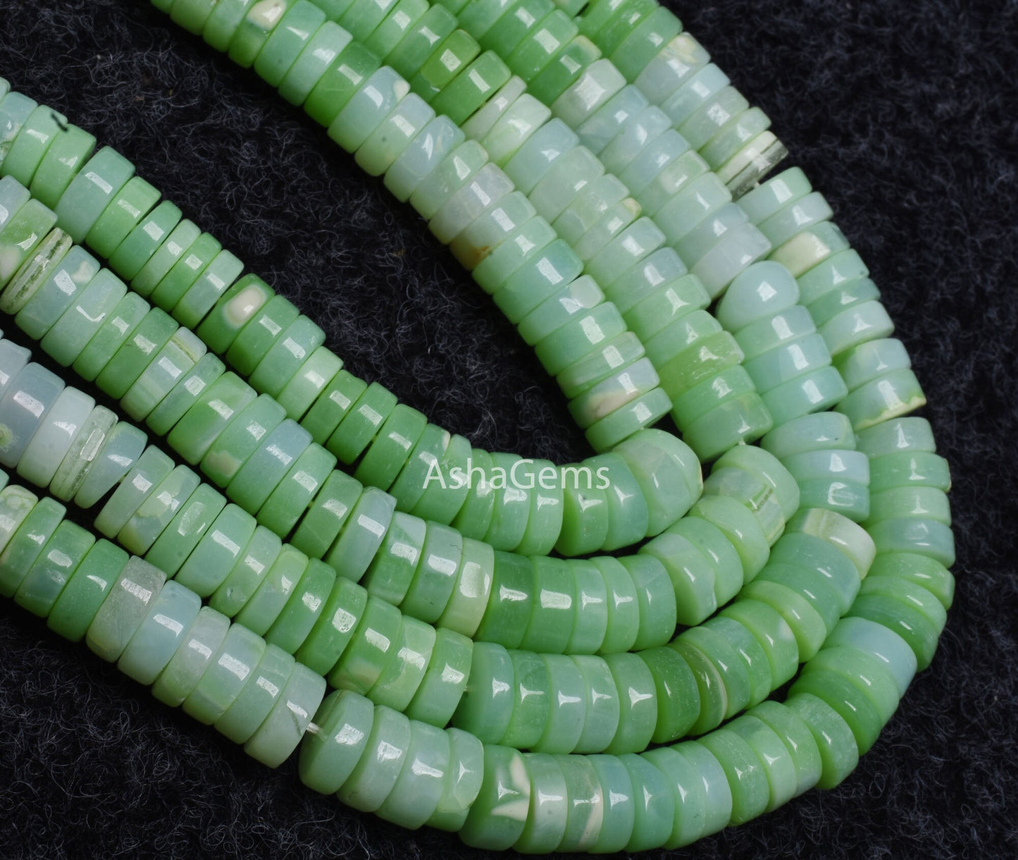 AAA Shaded parrot Green Opal Smooth heishi Tyre Gemstone beads,8 mm Opal Plain Wheel shape beads, Green Opal Smooth flat tyre beads Jewelry