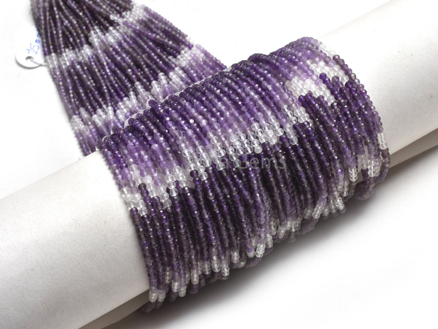 3 mm Natural Amethyst Faceted Micro Cut Faceted Beads, Shaded Purple Amethyst Machine Cut Gemstone Beads, amethyst Bead Jewelry Makings SALE