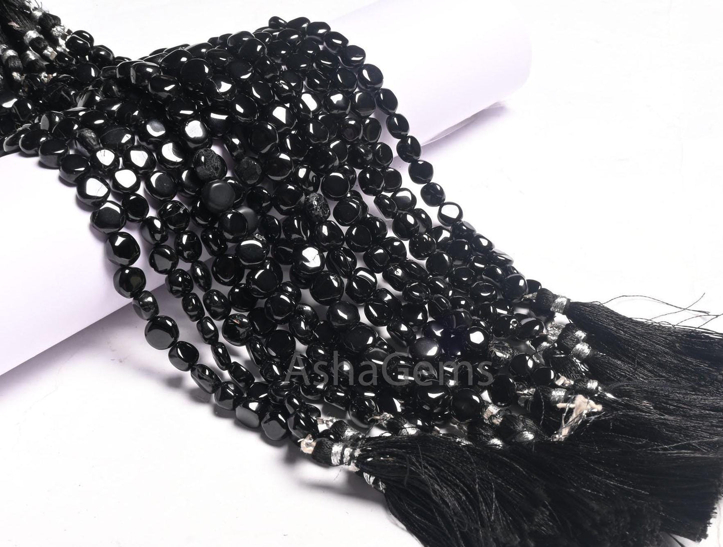 Fine Quality Black Spinal Smooth Coin Shape Gemstone Loose Beads,8" Natural Spinel Plain Handmade Coin Bead, Coal Black Spinel Beads Jewelry