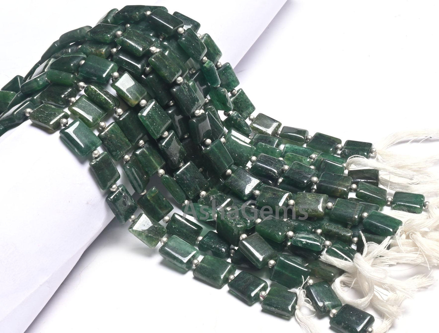 Beautiful dark Green Quartz Fancy Chicklet Handmade Beads, Fine Green Quartz Rectangle Shape Straight Drill Gemstone Loose Bead Jewelry SALE
