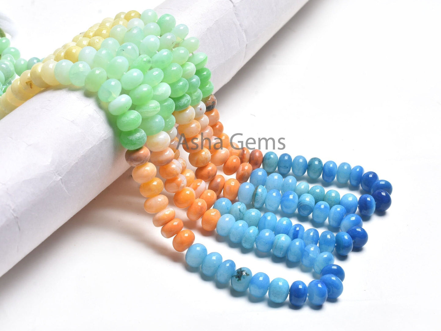 Beautiful Rainbow color Shaded Opal Rondelle Gemstone Beads, AAA Quality Multi Color Disco Opal Plain handmade Beads Opal Jewelry Craft SALE