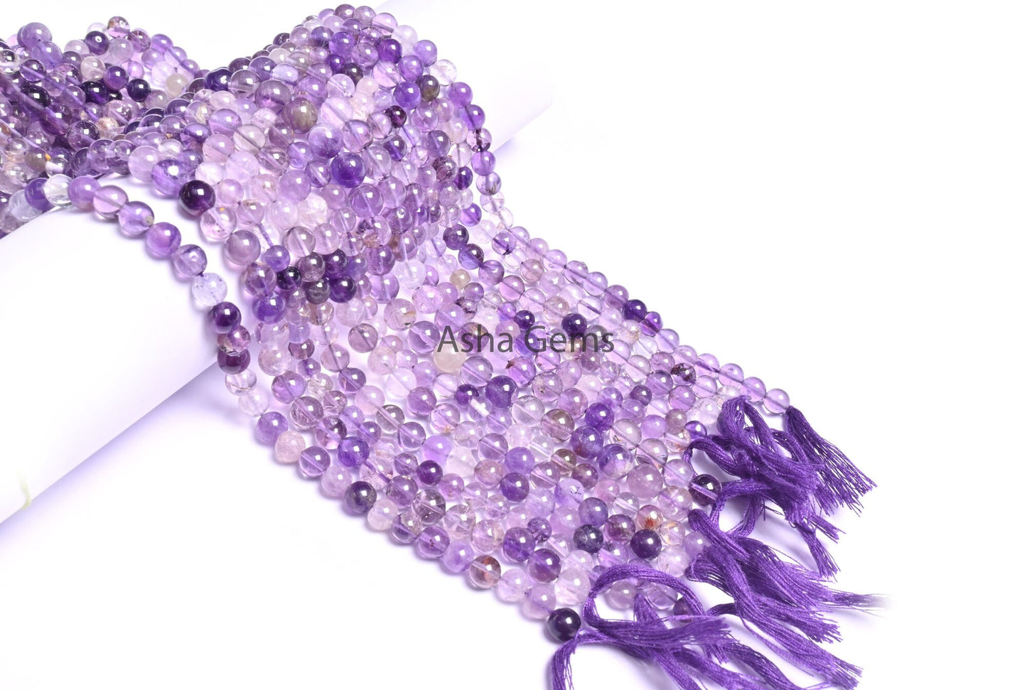 Natural Amethyst Smooth Round Gemstone Beads, Shaded Purple Amethyst Beads, African Amethyst Plain Round Ball Shape Bead Jewelry Crafts SALE