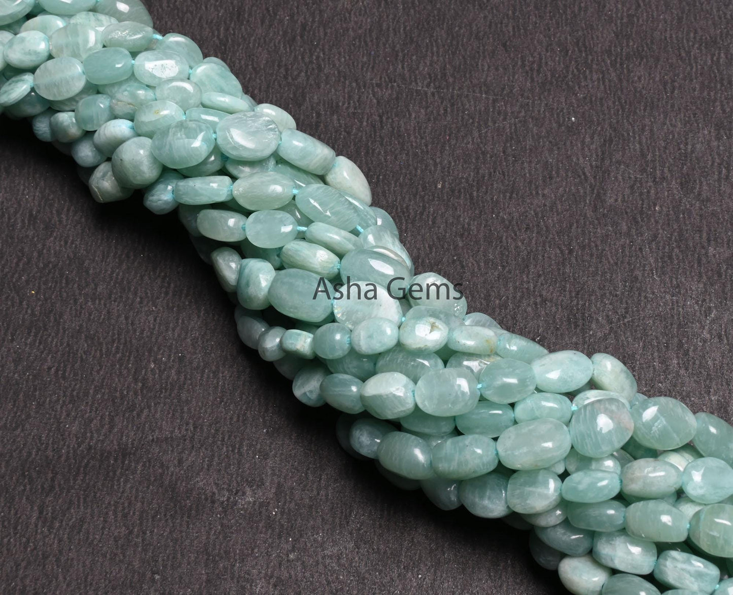 13" Strand Beautiful Amazonite Smooth Oval Handmade Beads, Fine Blue Amazonite Plain Uneven Oval Straight Drill Amazonite Bead Jewelry Craft