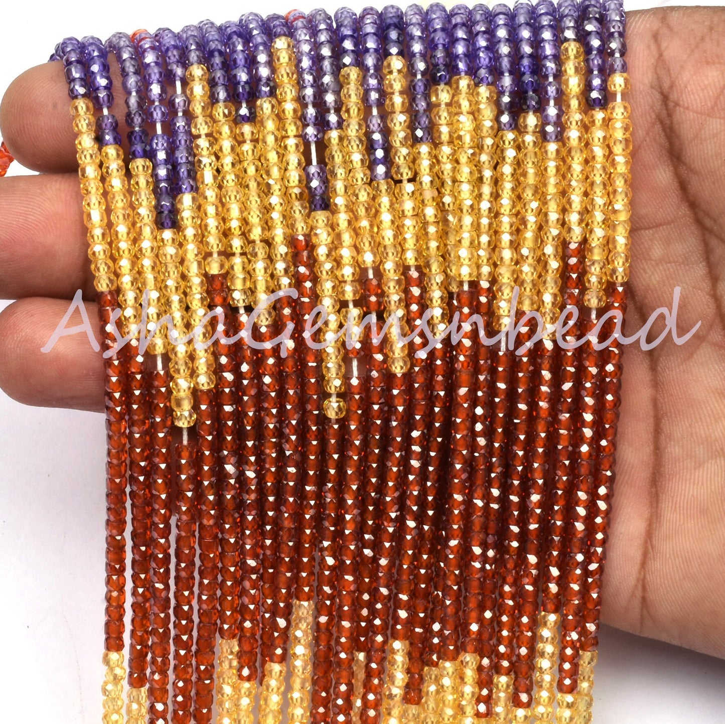 Beautiful Multi Color Zircon Micro Cut Faceted Beads,13" Strand AAA Multi Zircon Machine Cut Rondelle Shape Beads 3 mm,Jewelry Making Crafts