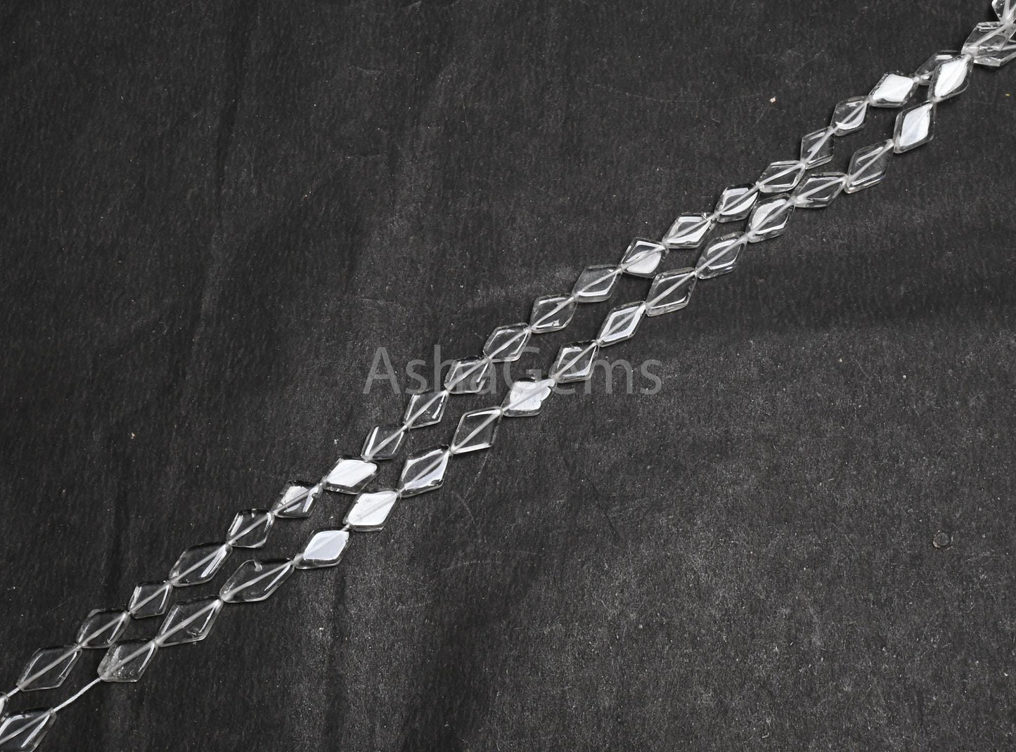 Natural Clear Crystal Quartz fancy Kite Shape Handmade Beads,13"White Crystal Quartz Smooth Rhombus Handmade Beads Jewelry Making Craft SALE