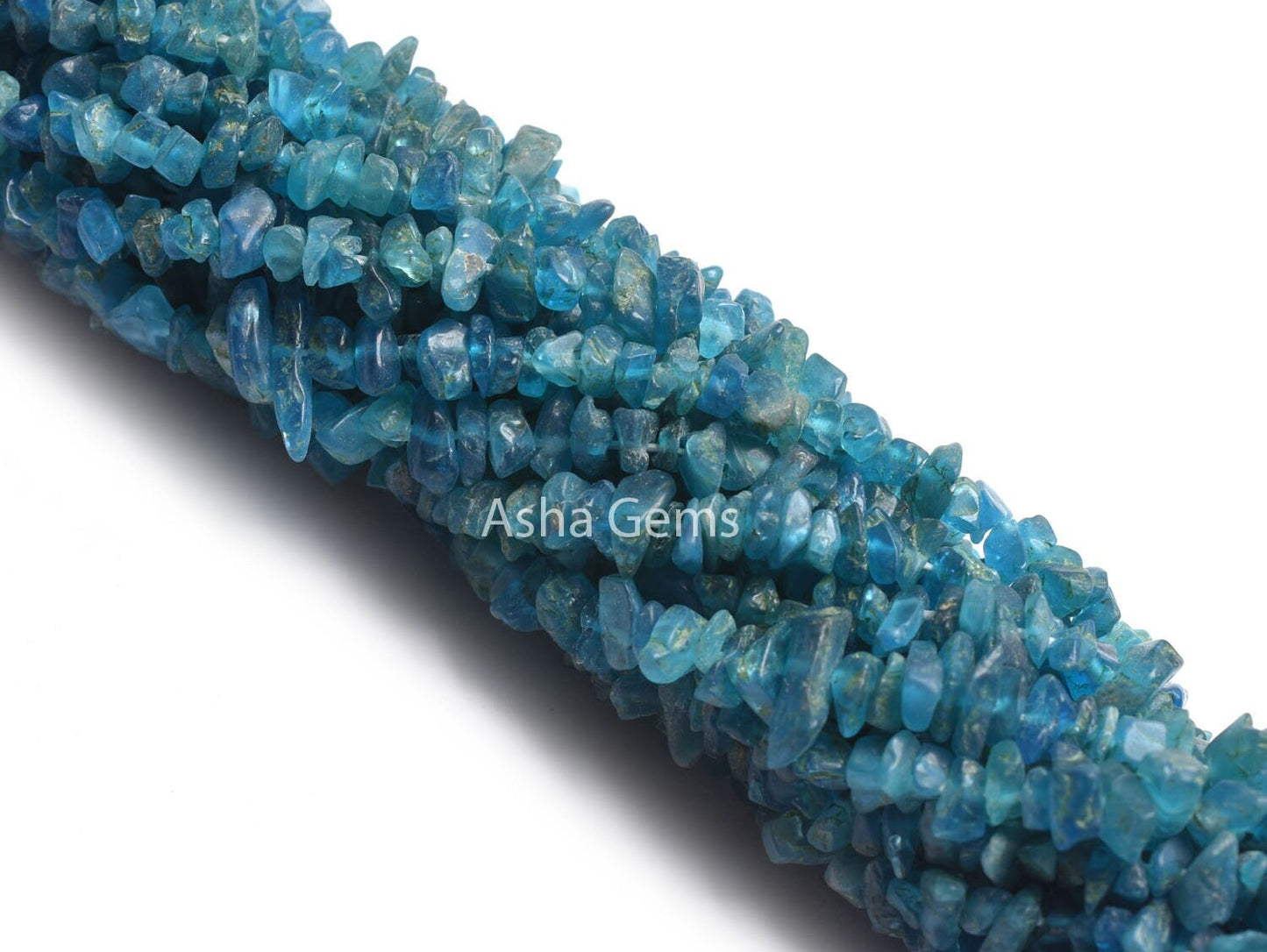 34" Strand Natural Neon Apatite Gemstone Uncut Chips Raw Beads Natural Semi Precious Blue Apatite Rough Smooth Nugget Beads For Jewelry SALE