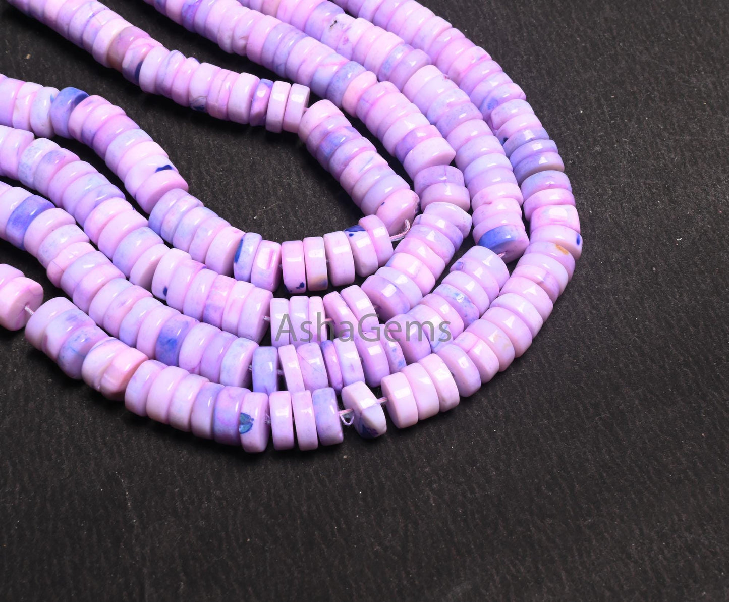 Beautiful Lavender Pink Shaded Opal Handmade Flat Tyre Beads,8mm Opal Beads, Lavender Opal Smooth Heishi Tyre Bead Jewelry Making Craft SALE