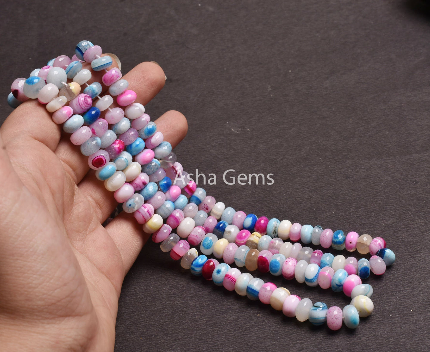 Beautiful Multi Color Opal Smooth Rondelle Shape Disco Beads, Colorful Disco Beads Opal Strand For Jewelry Making Crafts Opal Gemstone Bead