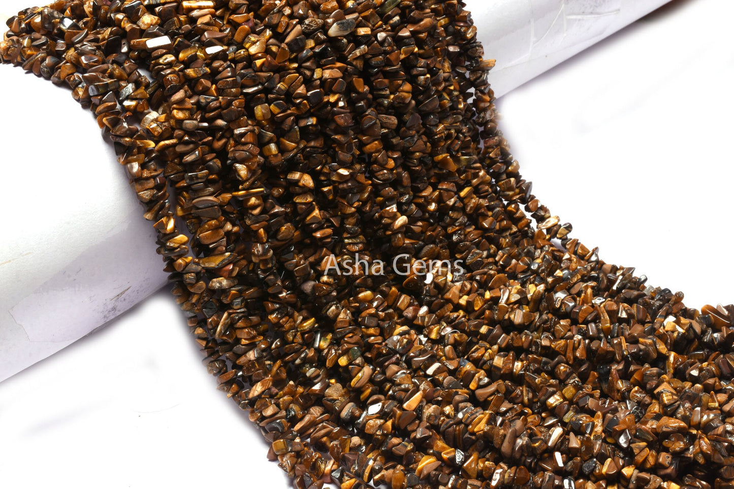 34" Strand Natural Tiger Eye Gemstone Uncut Chips Beads, Fine Quality Yellow Brown Tiger Eye Uneven Polish raw rough beads jewelry Tiger Eye
