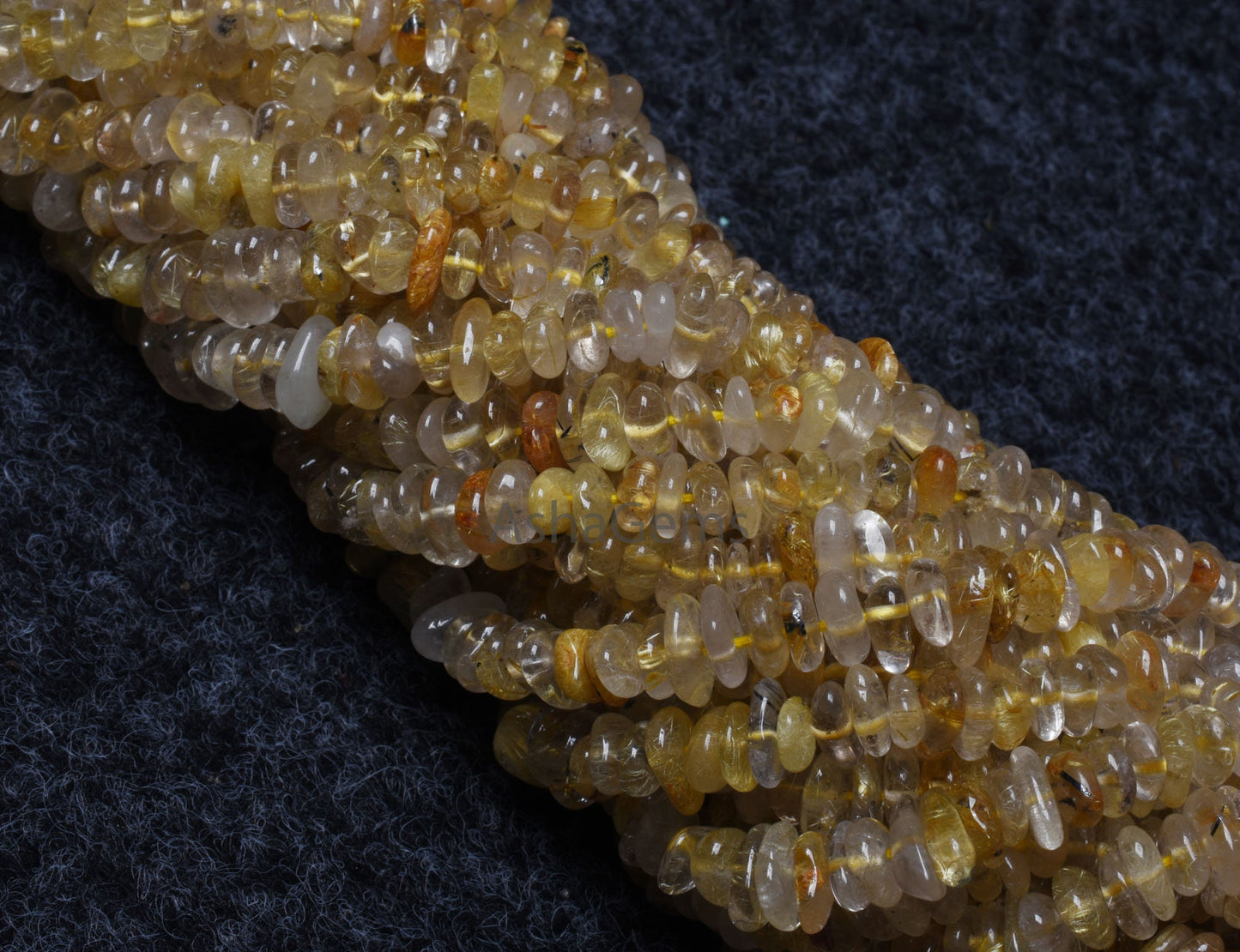 Beautiful Golden Rutile Smooth Uncut Chip Beads, Natural Rutile Uneven Rough Polish Gemstone Beads Uncut Chip Fine Yellow rutile Bead SALE