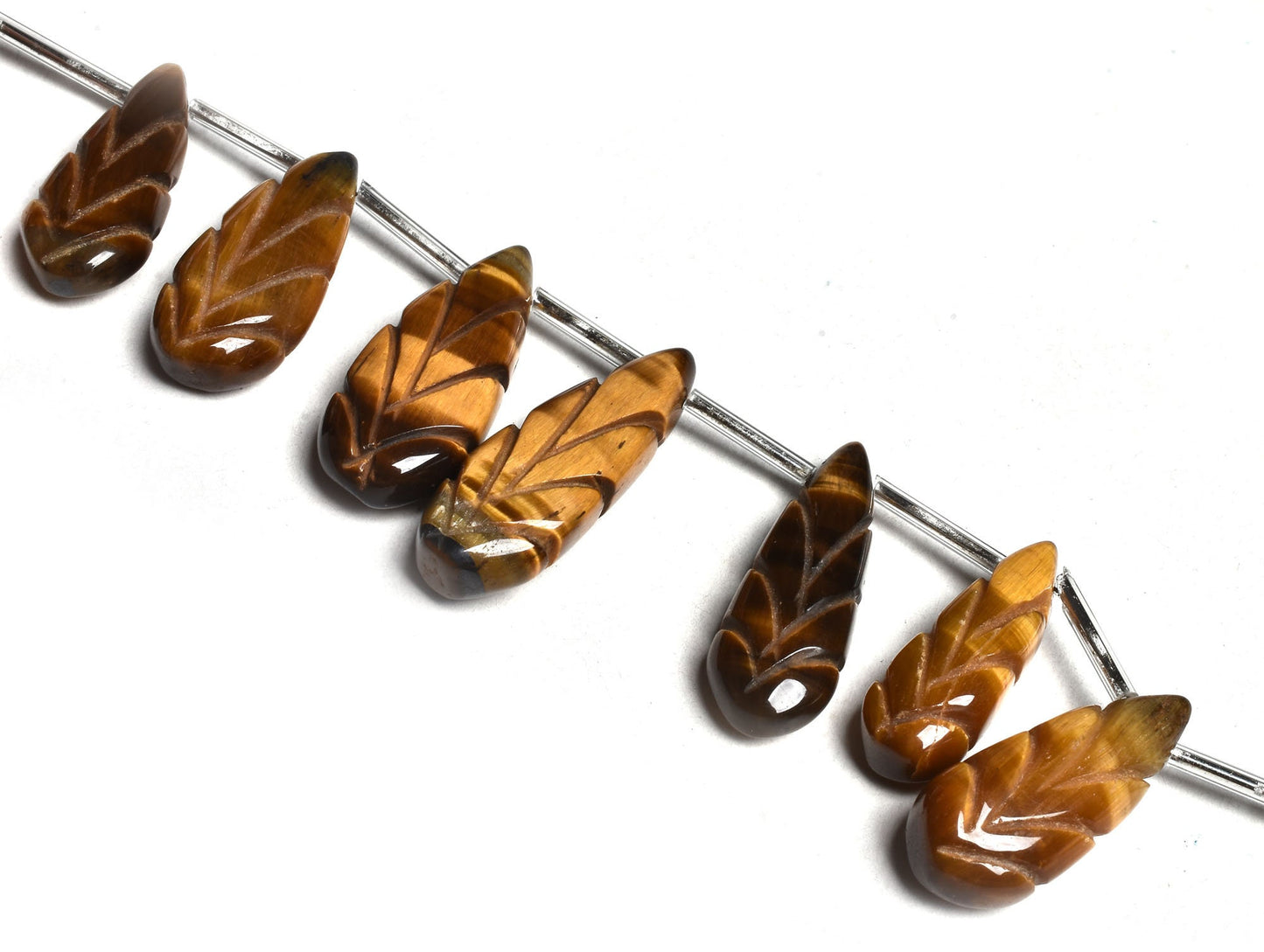 Natural Tiger Eye Carve Pears Shape Beads, Beautiful Brown Tiger Eye Carved Teardrop Beads, Gemstone Fancy Carving Beads For Jewelry Makings