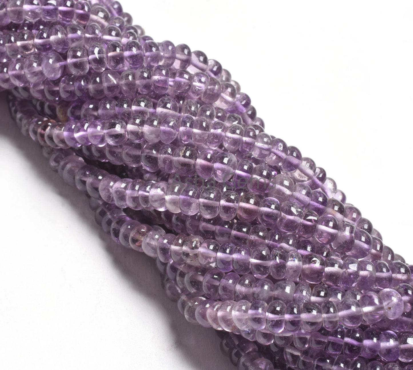Natural Pink Amethyst Smooth Rondelle Shape Beads,12.5" Strand Pink amethyst Beads, Fine Amethyst Plain Handmade Gemstone Beads Jewelry SALE