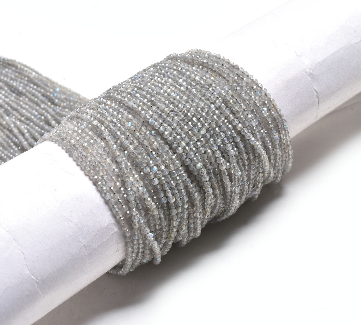 2.5mm Beautiful Labradorite Micro Cut Faceted Rondelle Beads, Natural Flash labradorite Machine Cut Gemstone Beads, Labradorite Bead Jewelry
