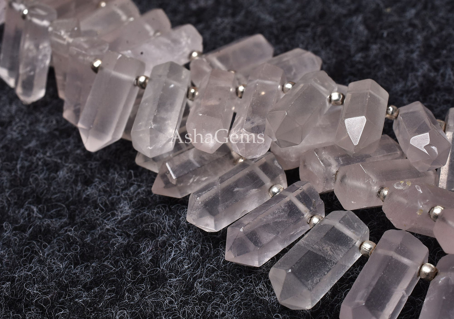 Beautiful Pink Rose Quartz Faceted Bullet Shape Beads,Rose Quartz Fancy Shape Beads, Pink Gemstone Pencil Beads, Jewelry Making Craft, SALE