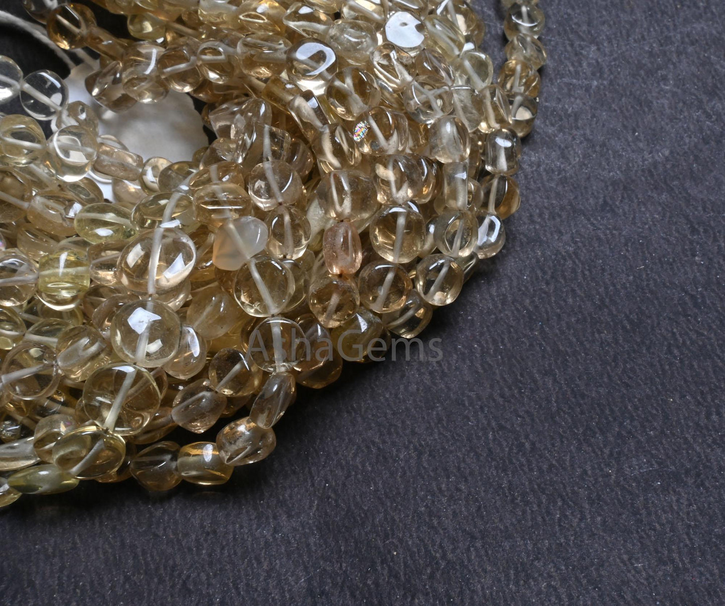 Beautiful Lemon Quartz Smooth Uneven Coin Shape Handmade Beads,14" Strand Natural Lemon Straight Drill Coin Gemstone Bead Jewelry Craft SALE