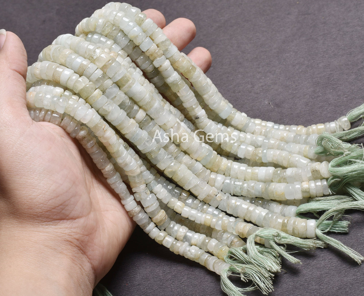 12"Strand Aquamarine Smooth Tyre Gemstone Beads, Light Blue Aquamarine Plain Handmade Wheel Shape Beads Natural Aquamarine Bead Jewelry SALE