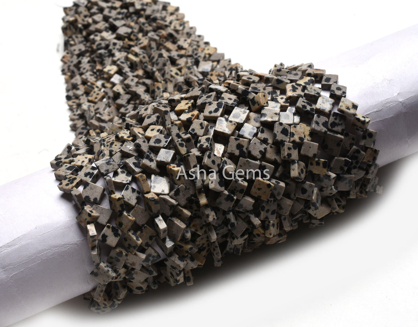 Beautiful Dalmatian Jasper Fancy Kite Shape Beads,6.5-7 mm Natural Dalmatian Stone Smooth Square Gemstone Bead, Dalmatian Bead Jewelry SALE