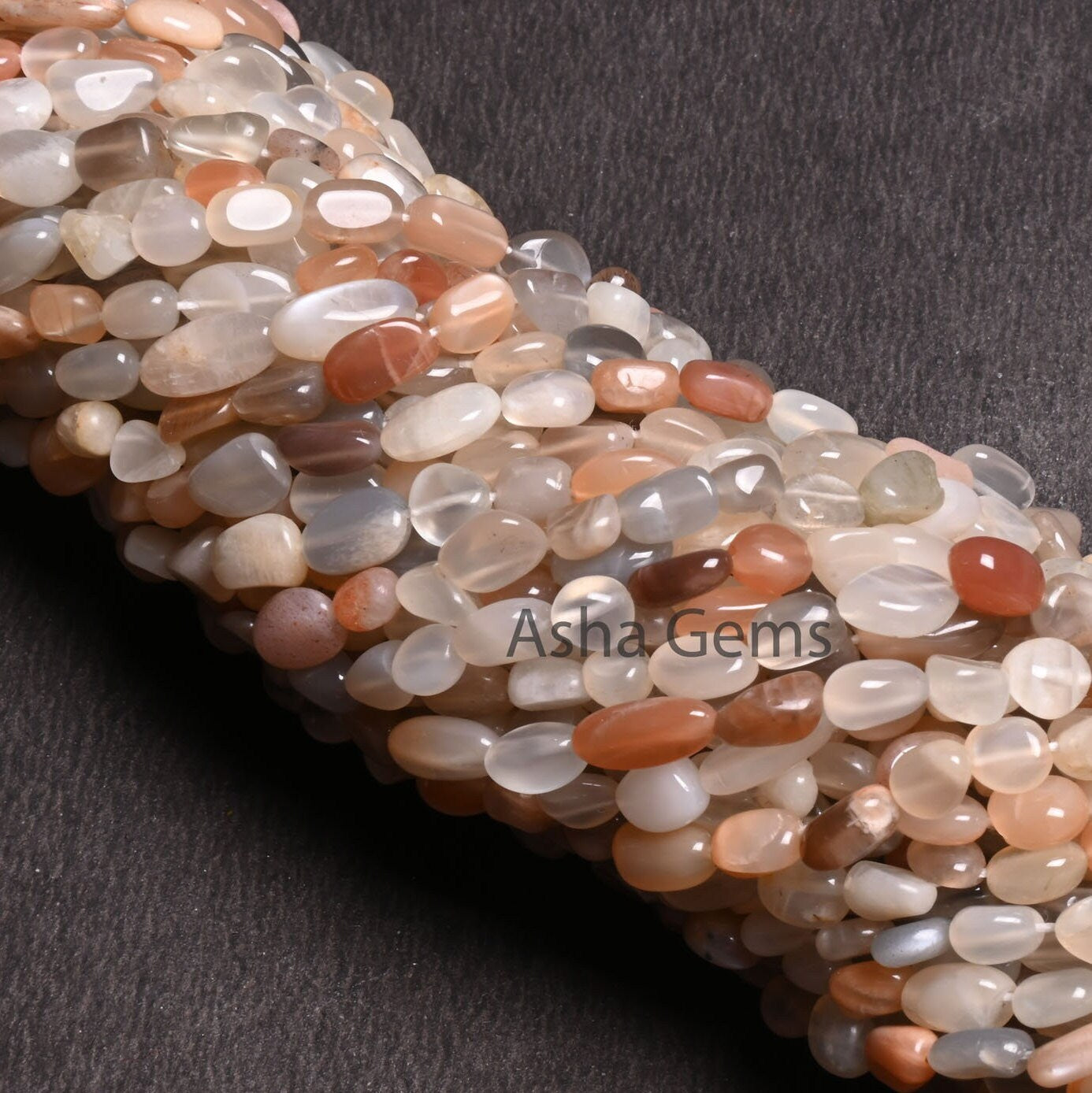 Natural Multi Moonstone Smooth Nugget Gemstone Beads, Multi Color disco Moonstone Tiny Nuggets, Moonstone Handmade Beads Jewelry Crafts SALE (AG 22283)