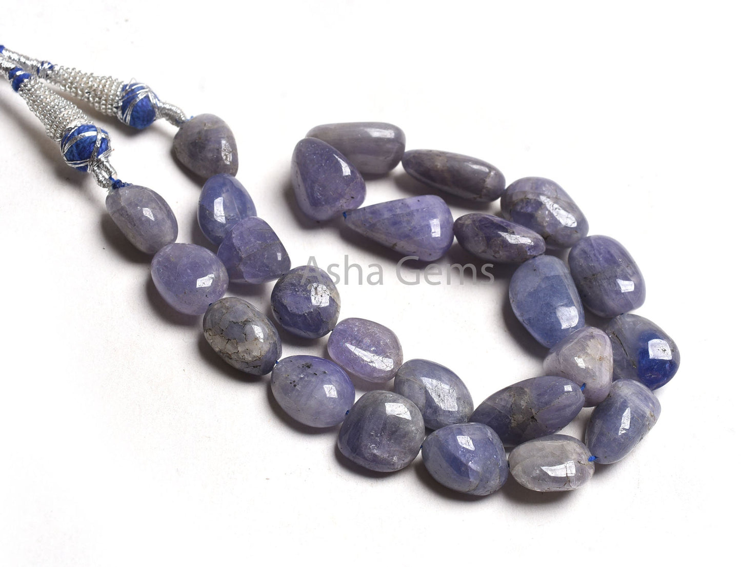 Natural Tanzanite Smooth Uneven Shape Nugget Beads,1 Strand Necklace Tanzanite Bead,11x15-14x20 mm Blue Tanzanite Plain Tumble Gemstone Bead