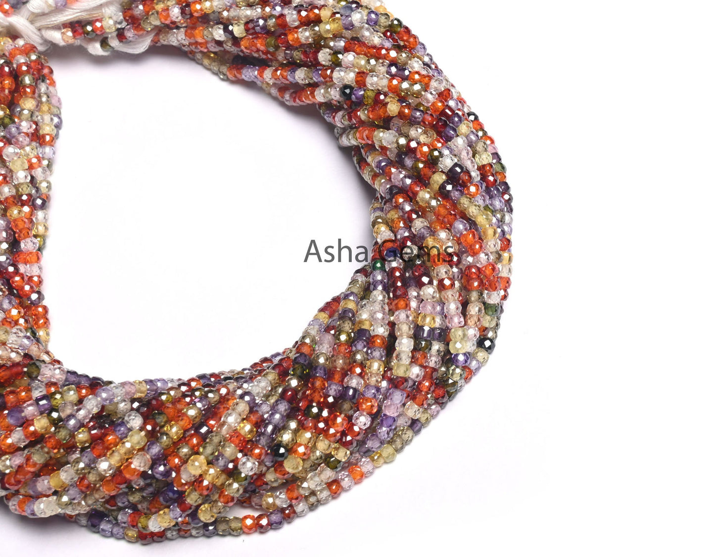 Beautiful Multi Color Zircon Micro Cut Faceted Rondelle Gemstone Beads,3 mm Cubic Zirconia Machine Cut Bead, Zircon Disco Bead Jewelry Craft