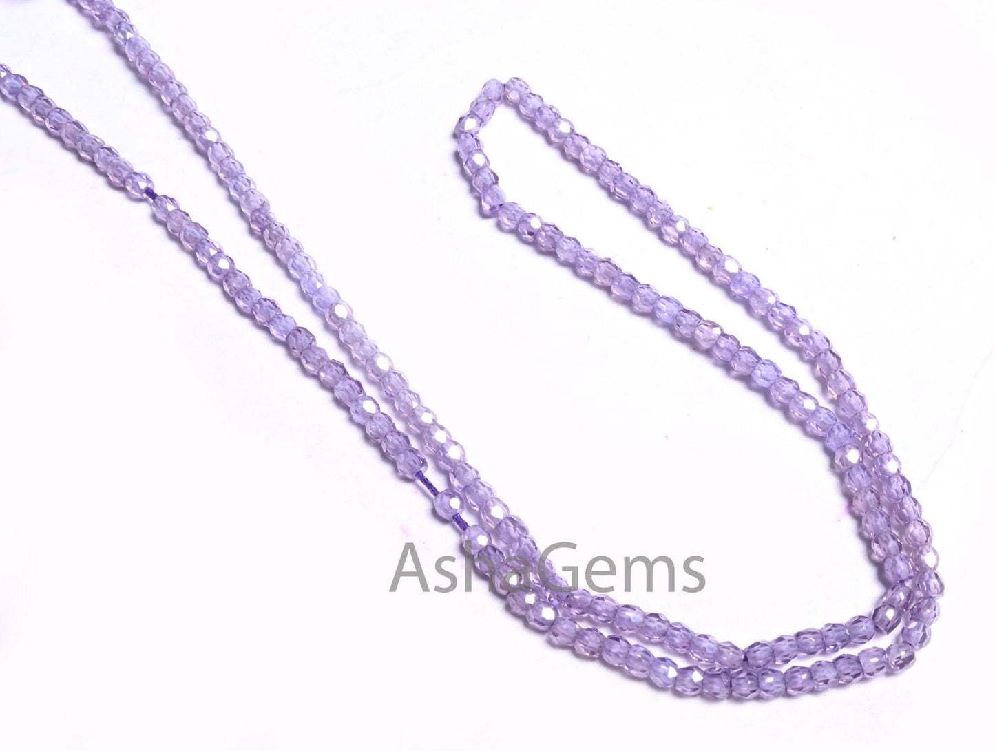 2.4 mm Beautiful Purple Blue Zircon Micro Cut Gemstone Beads, AAA Light Purple Cubic Zircon faceted Rondelle Beads Jewelry Making Craft SALE