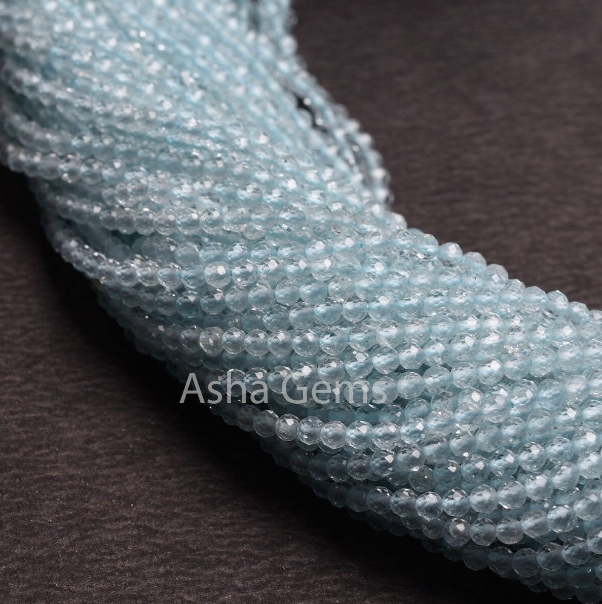 Real Sky Topaz Micro Cut faceted Gemstone Beads,2.5 mm Natural Topaz Machine Cut Tiny Beads, AAA Quality Sky Blue Topaz Beads Jewelry Crafts