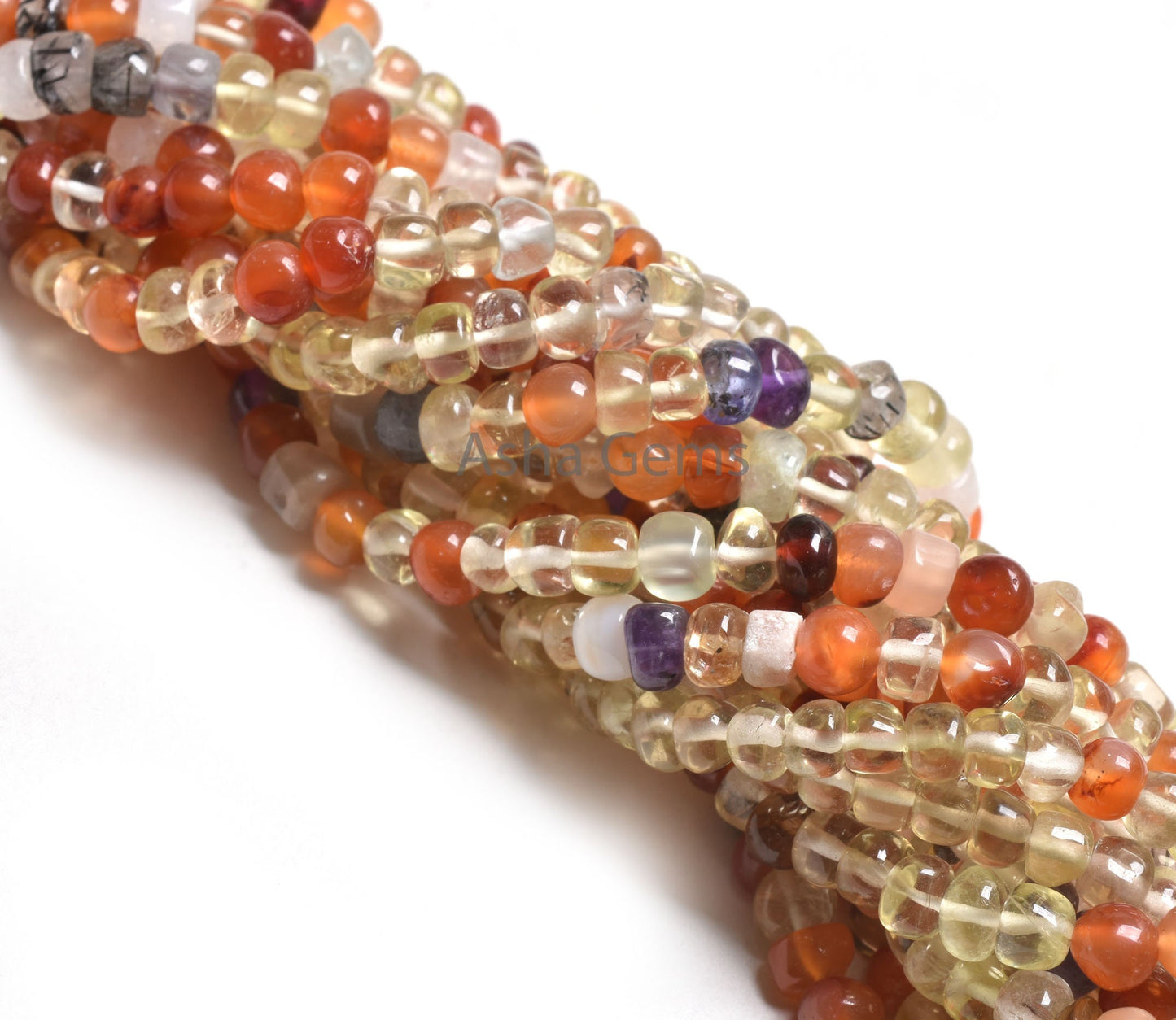 Beautiful Multi Color Disco Smooth Rondelle Gemstone Beads,16"Mix Color Stone Plain Handmade Beads, Colorful Beads Jewelry Making Craft SALE